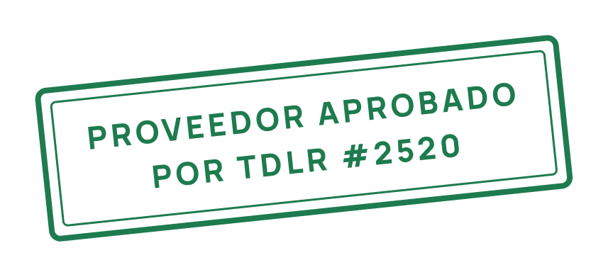 Proveedor aprobado por TDLR número 2520